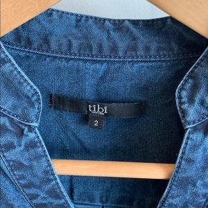 Tibi Lyocell Denim Tunic Dress